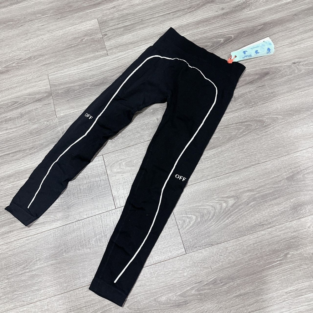 Off-White Rib-Knit Stamp Logo Leggings - Picture 2 of 2